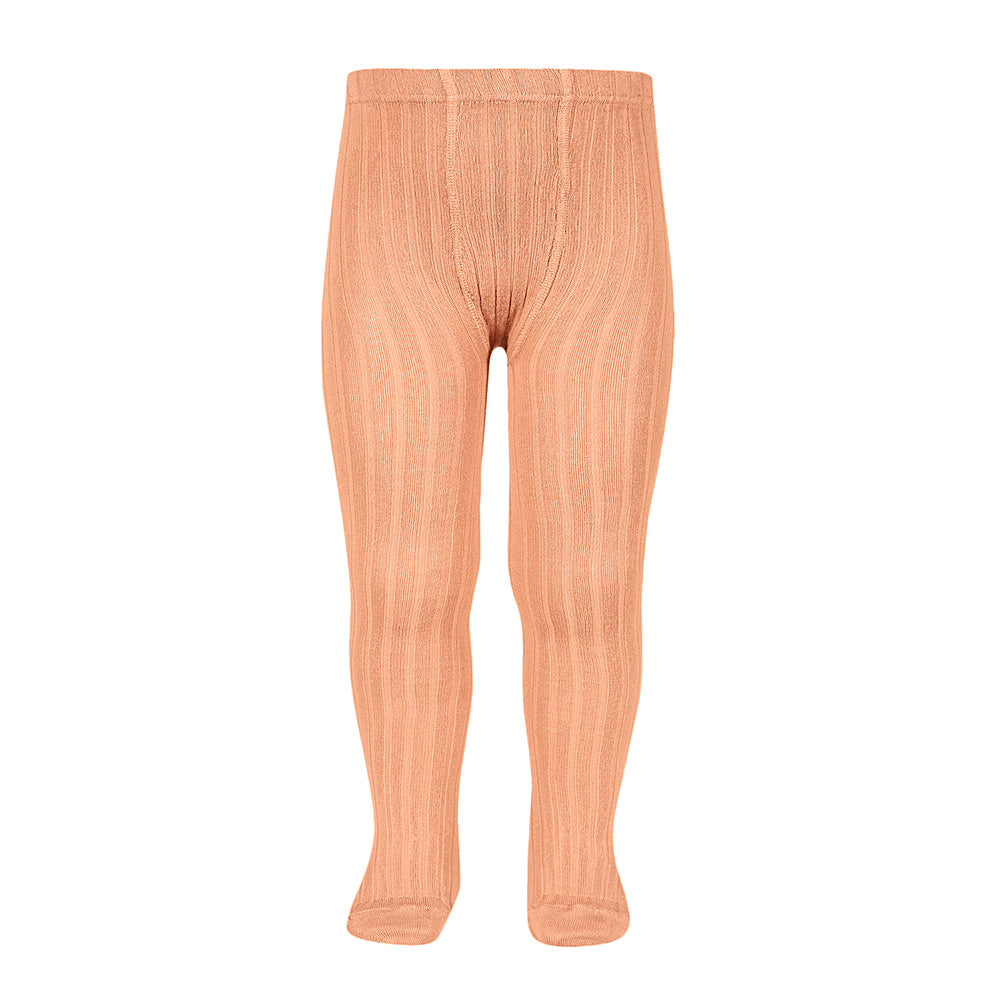 Condor Ribbed Tights - Peach