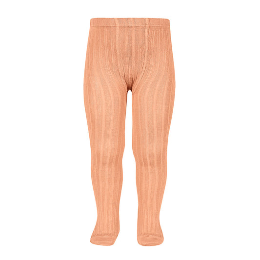 Condor Ribbed Tights - Peach