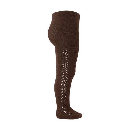 Condor Warm Open Side Tights - Dark Brown