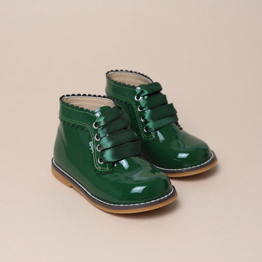 Nova Boots - Green Patent Christmas