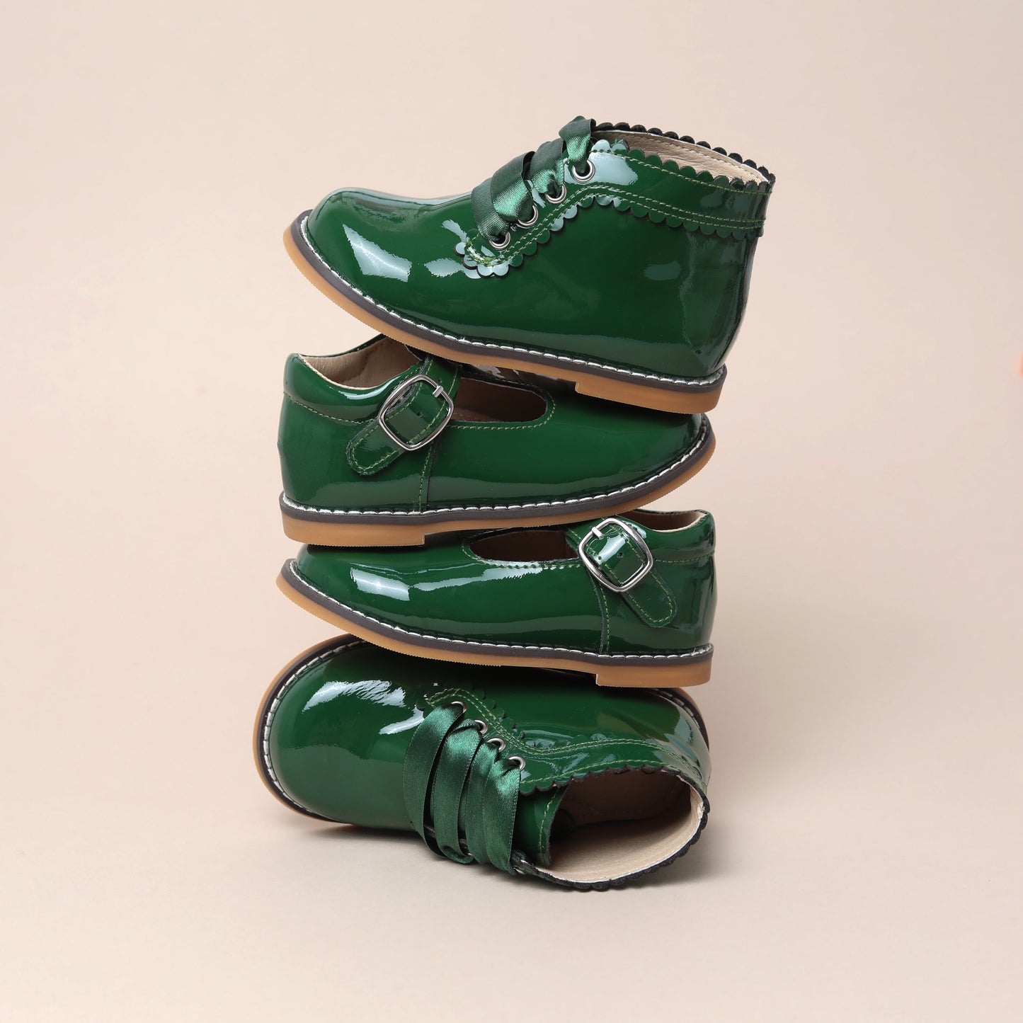 Nova Boots - Green Patent Christmas