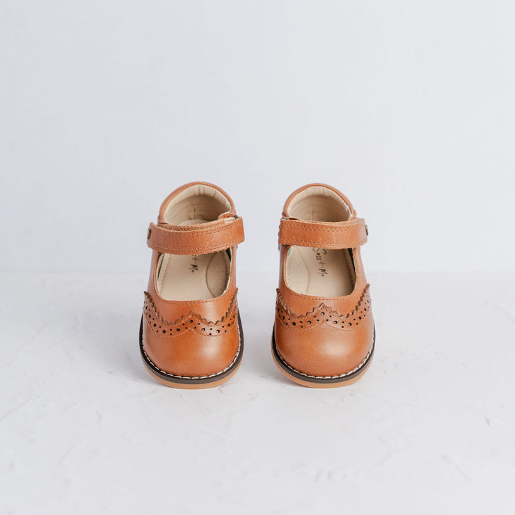 Brogue Mary Janes - Tan