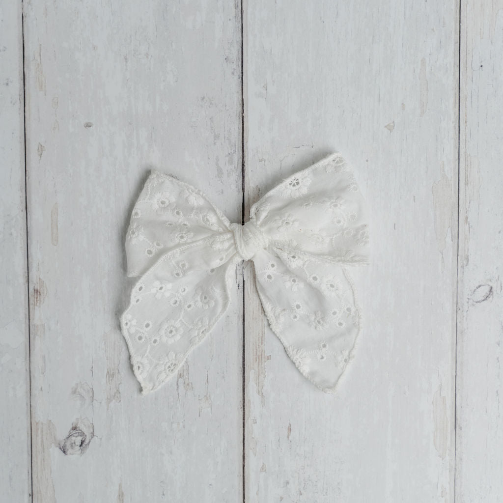 Large White Sailor bow